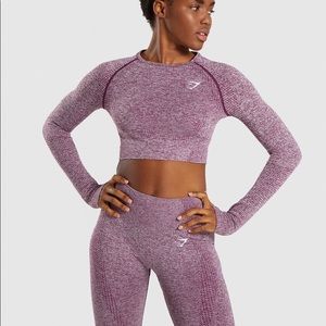 GYMSHARK VITAL SEAMLESS LONG SLEEVE CROP TOP